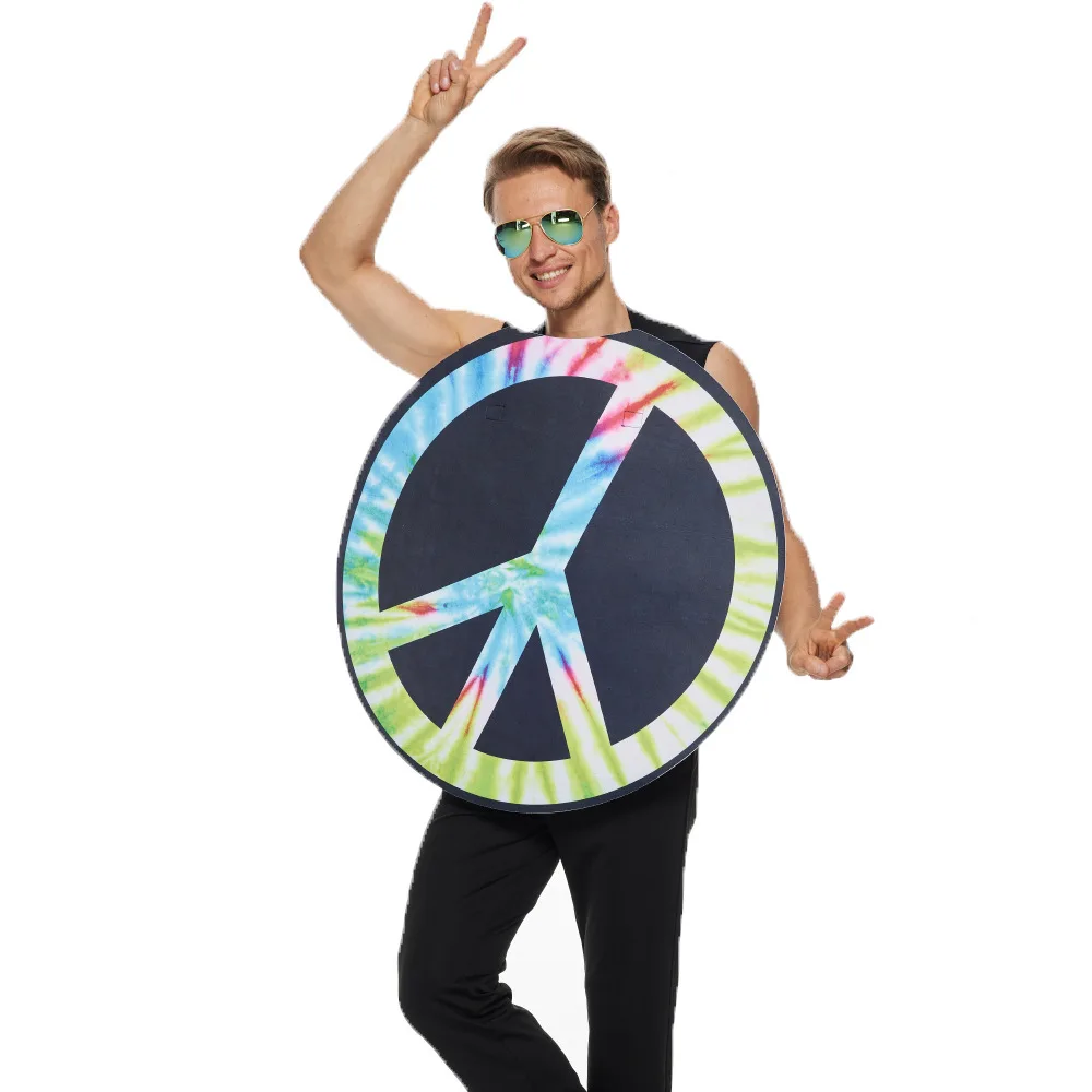 

Unisex Adult Peace & Love Costume Women Funny Peace And Love Hippie Halloween Costume Men