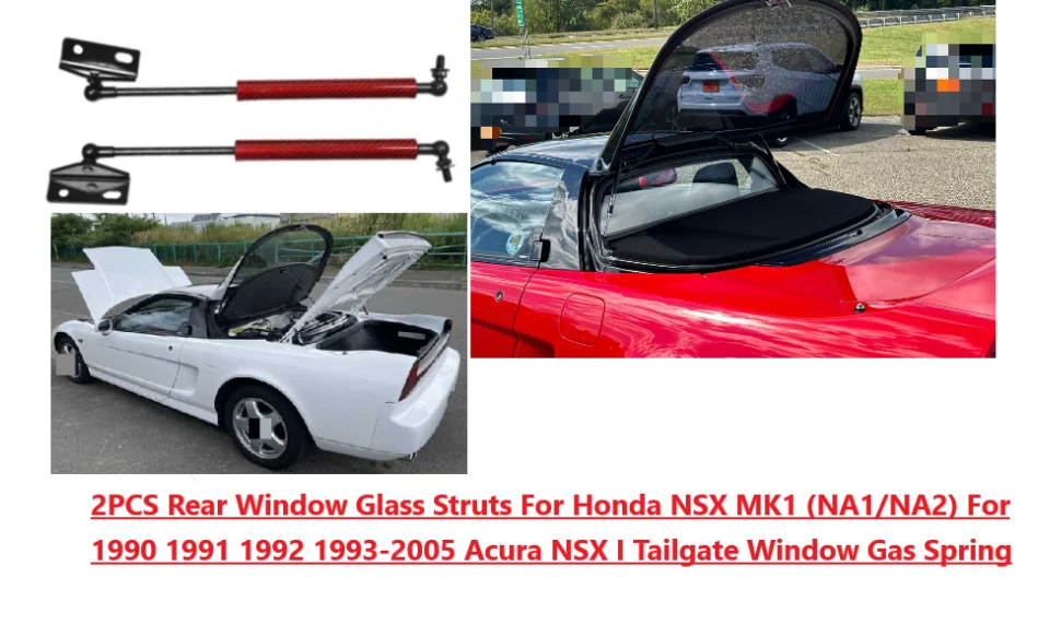 

2PCS Rear Window Glass Struts For Honda NSX MK1 (NA1/NA2) 1990-2005 For Acura NSX I Tailgate Window Gas Spring Prop Lift Support