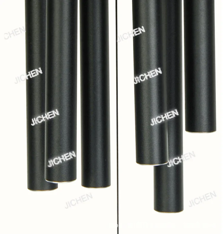 

Matte Alloy Wind Chime, 6 Tubes, Tuned E Scale, Outdoor Garden Decor, Black Silver Rose Gold Green Bronze