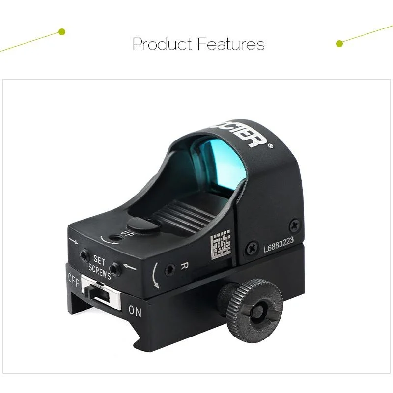 Imagem -05 - Mini Red Dot Sight Collimador Reflex Holográfico Visão Âmbito Fit 20 mm Rail Mount para Airsoft Pistol Caça Acessórios Wargame