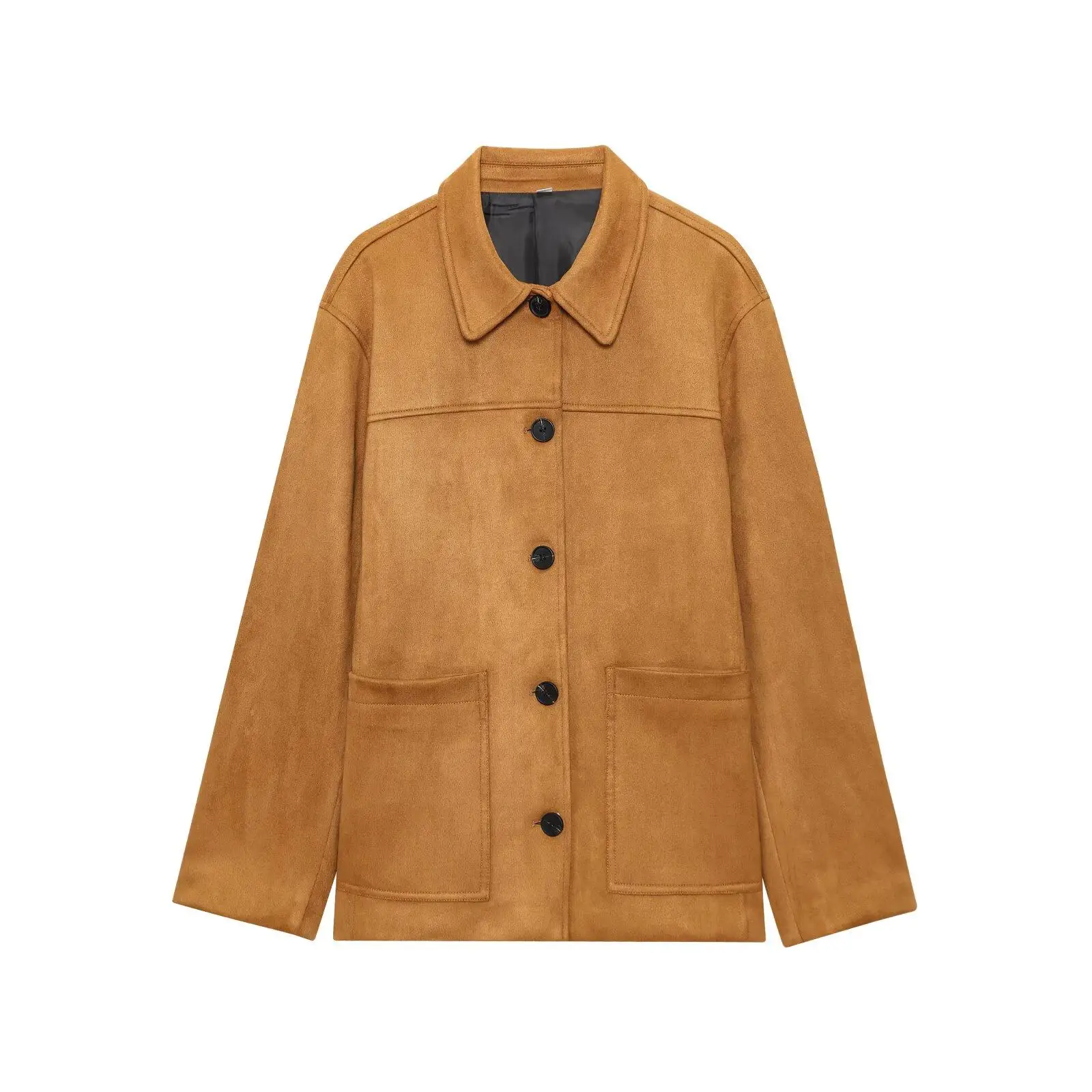 Capispalla Jaet in pelle da donna versatile Faionable ZR Autunno Nuovo arrivo 296906 Cappotto da donna in fibra di poliestere