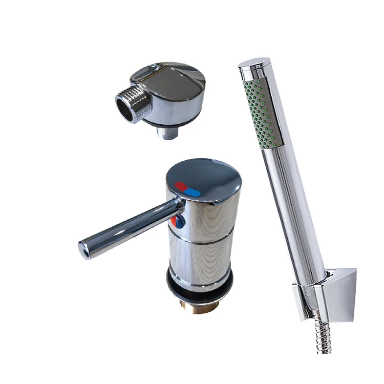 Factory Sale RV-S037 White RV Shower With Faucet Copper-zinc Alloy Caravan RV Motorhome Shower Hot and Cold Switches