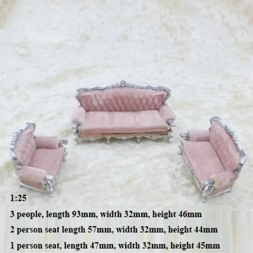 Mini DIY Sofa Modell Dekor Sofa Set Modell Sand Tisch Gebäude Modell Europäischen Sofa Modell Innen Tee Tisch Puppenhaus Möbel