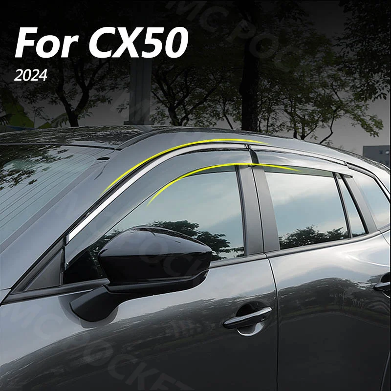 

Car exterior decoration accessories, window rainwater blocking film For Mazda CX50 2024