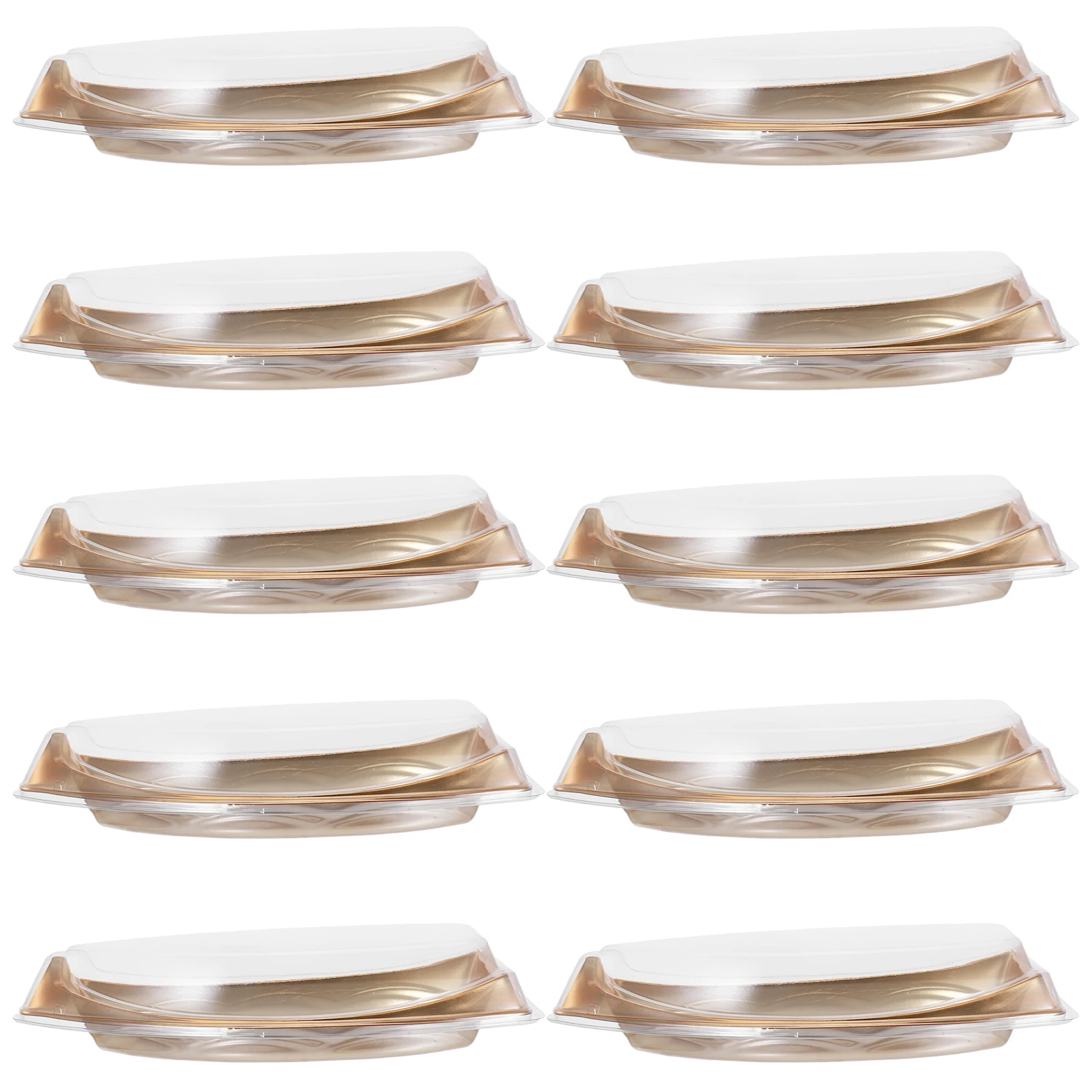 

10 Pcs Sushi Box Japanese Plastic Plate Serving Platter Sashimi Tray Disposable Plates Boxes Food Containers Boat