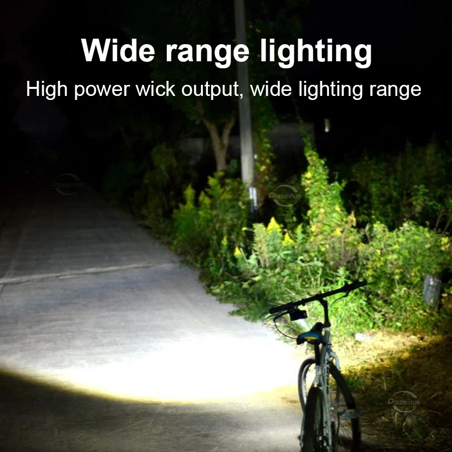 NOVO Super Brilhante Bicicleta Luz Farol Impermeável Floodlight Poderoso LED Noite Ciclismo Lâmpada 4 Modo Lâmpada de Luz Forte