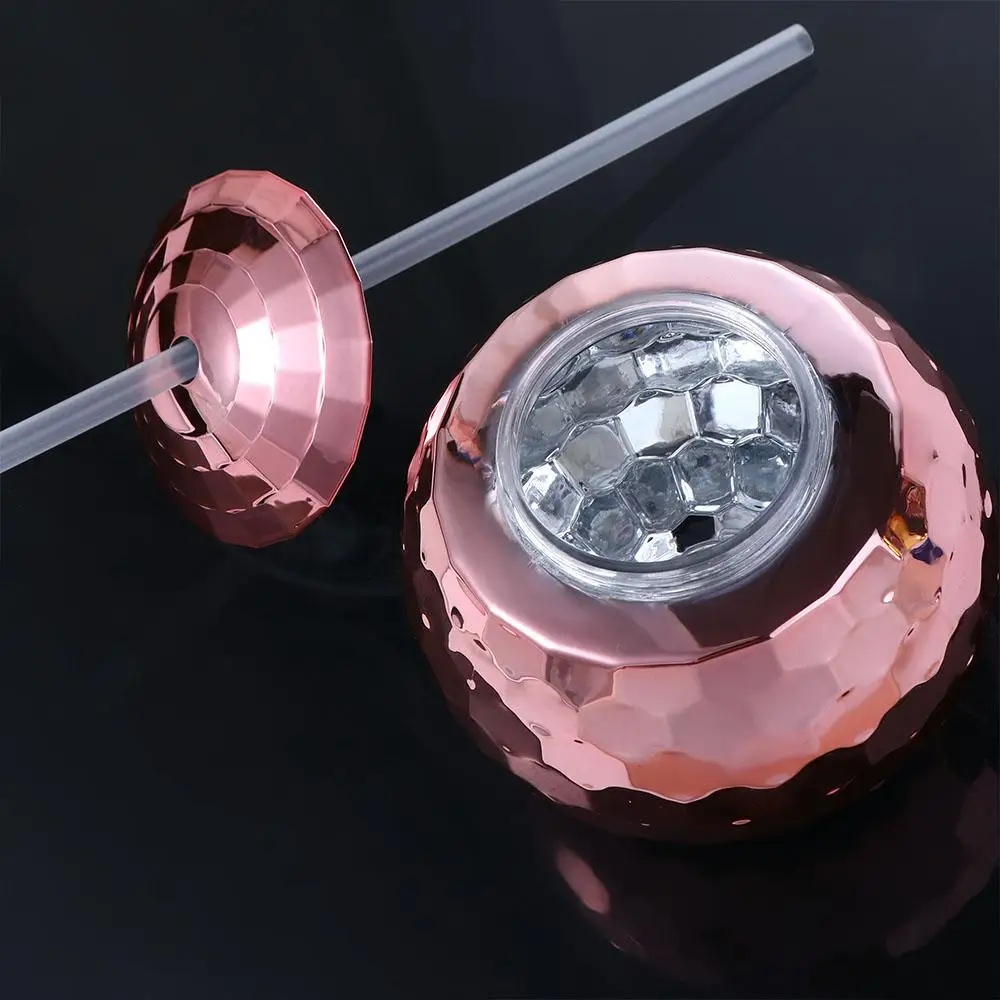 Drink with Straw Sparkly Glitter Cocktail Bar Tools Wine Goblets Disco Ball Cup