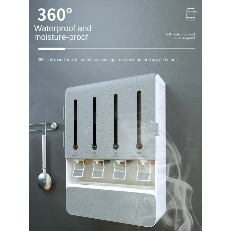 Seasoning Box Wall-Mounted Household Kitchen Suit Combination High-End Bottle
