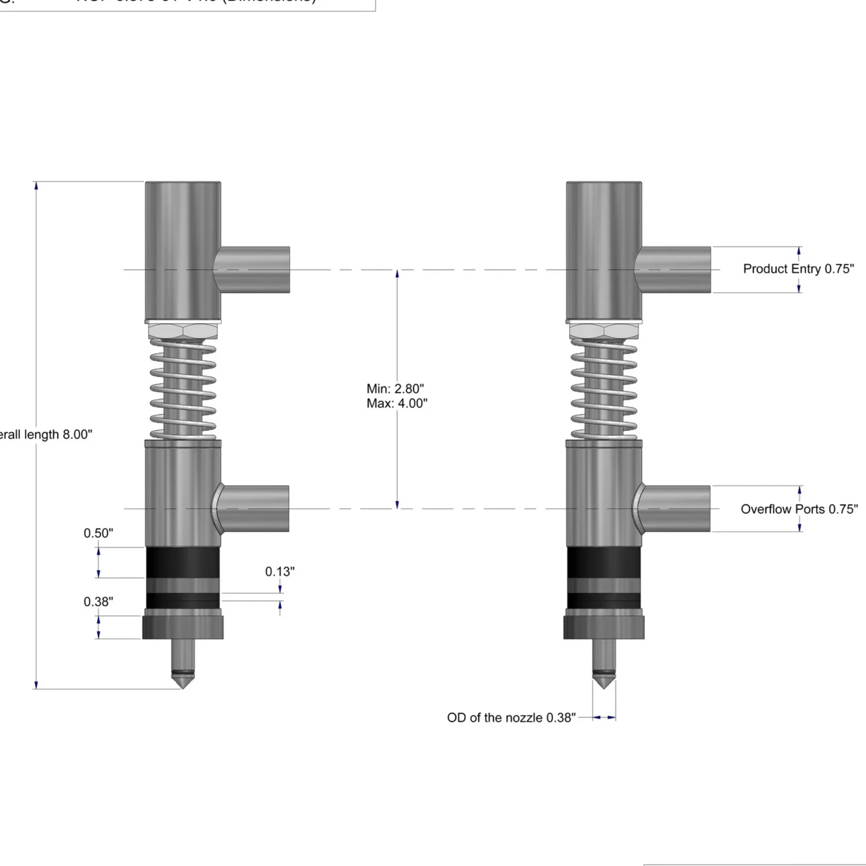 Filling Nozzle Valve Custom Filling Head for Liquid Filling Machine