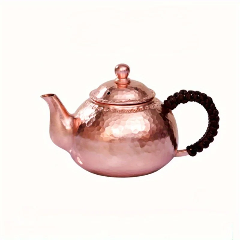 Red Copper Teapot Chinese Tea Ceremony Handmade Teapot Pure Tea Kung Fu Tea Set Retro Keep in Good Health Tea Kettle Teaware
