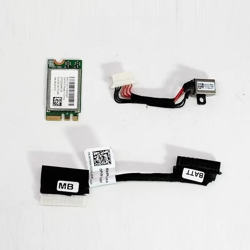 

Для Dell Inspiron 13 5370 оригинальный разъем питания постоянного тока, кабель для аккумулятора, беспроводная карта Wi-Fi Bluetooth