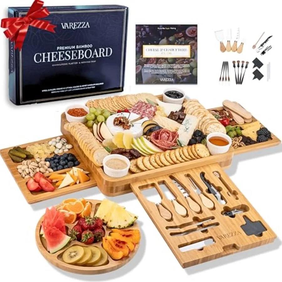 Charcuterie s Set Large Bamboo and Platter with Charcuterie Accessories Housewarming Gifts for New Home Christmas Bridal Shower