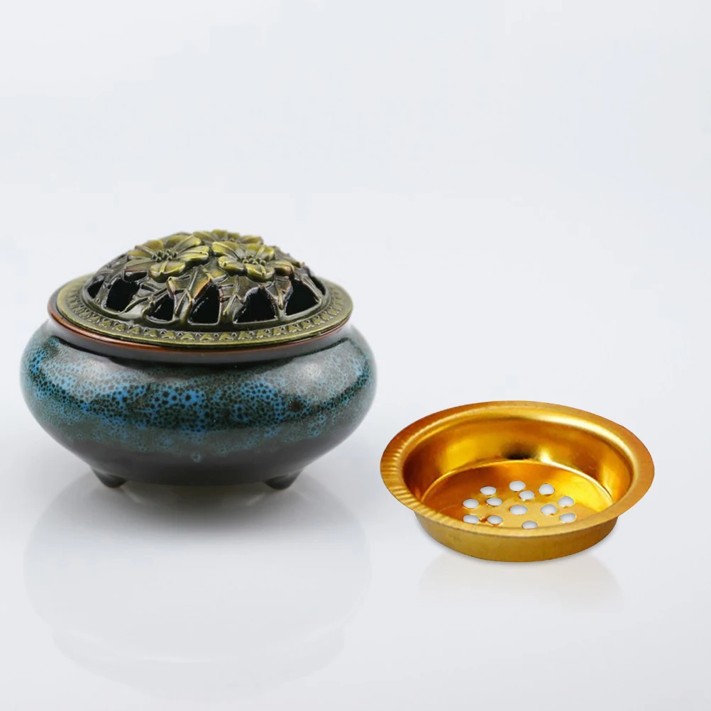 

15pcs Incense Burner Tray Iron Gold Charcoal Holder Mesh Screen For Home Decor Arabian Style Handcrafted Aroma Burner Desktop