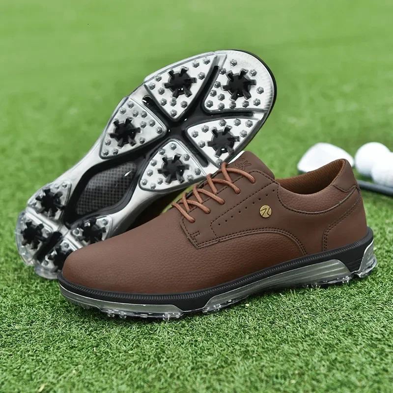 

Golf Shoes Waterproof Golfer Sport Man Ankle Sneakers Supplies Golfing Non Slip Comfortable Walking Boots Black White
