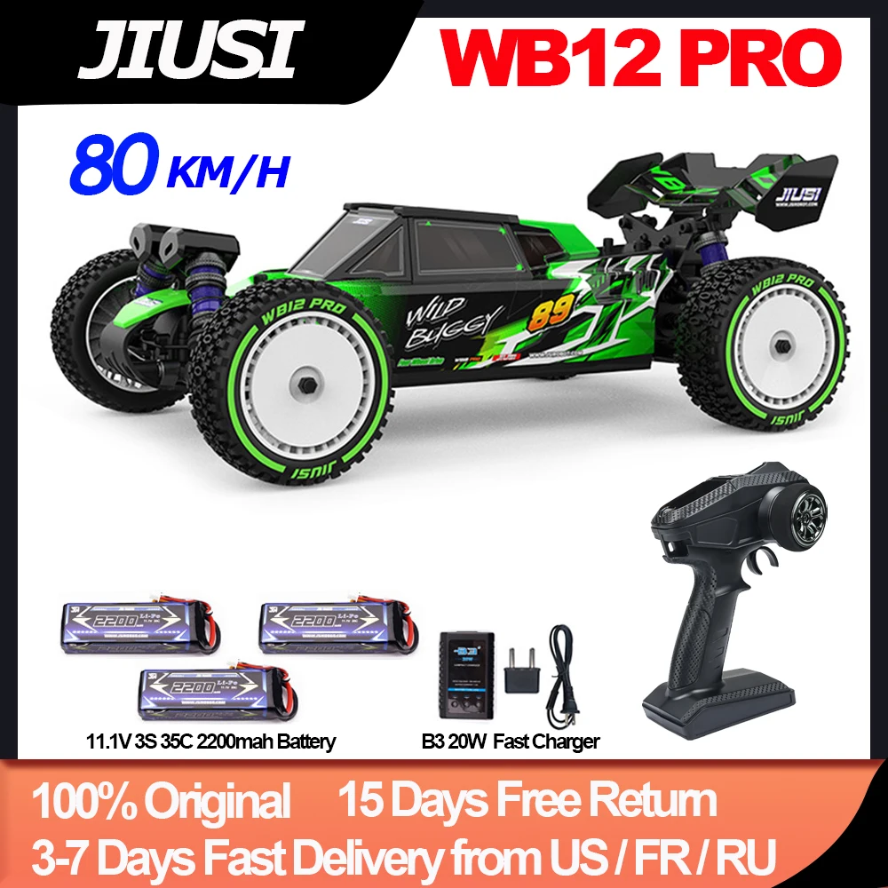 

JIUSI WB12 PRO 1/12 Гоночный автомобиль 80 км/ч Бесщеточный 4WD RC Автомобиль Высокоскоростной 2,4G Автомобиль с дистанционным управлением Конкурсный внедорожный автомобиль для мальчиков RC Игрушка