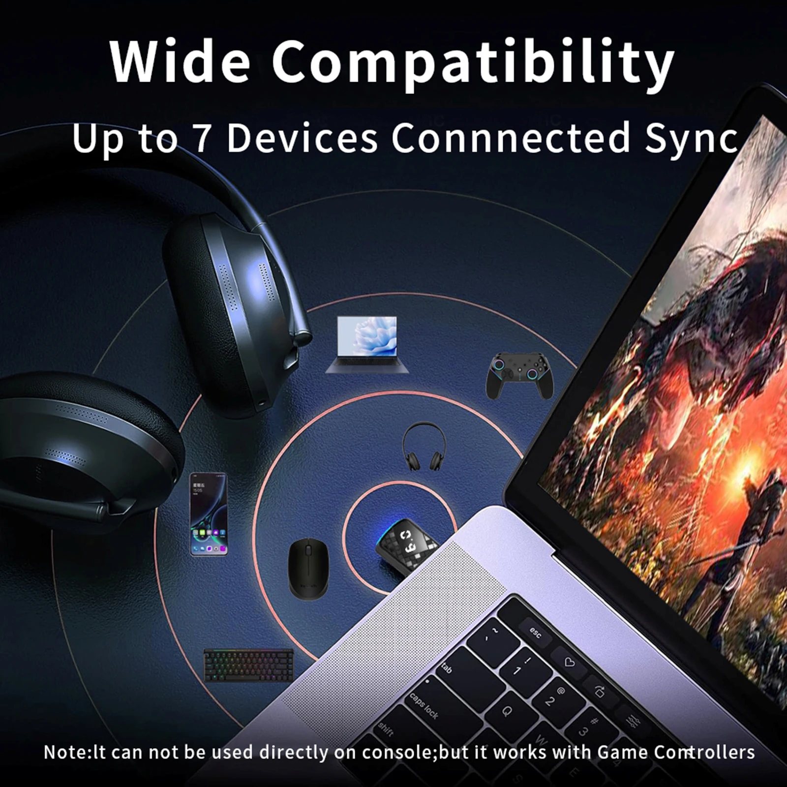 

Bluetooth-совместимый беспроводной аудиоадаптер USB 6.0, адаптер Plug & Play для гарнитуры, динамиков, клавиатуры, принтеров