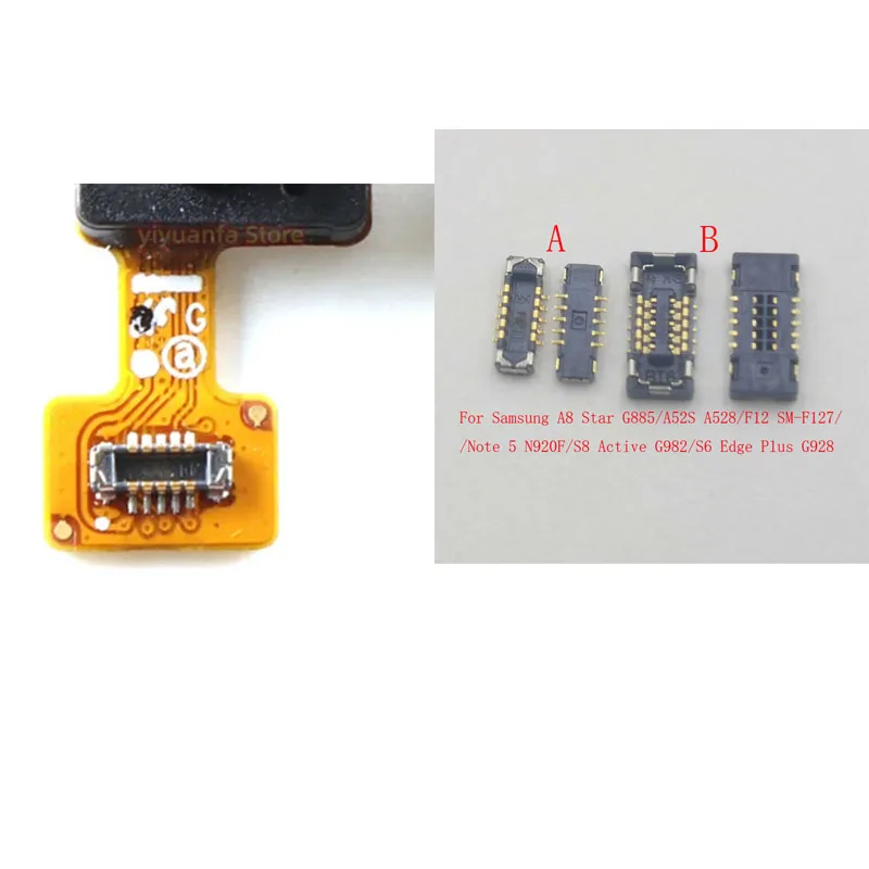 2-20Pcs Fingerprint Home Button Plug FPC Connector For Samsung Galaxy A52S F12 A8 Star Note 5 S8 Active A920 S6 Edge Plus G928