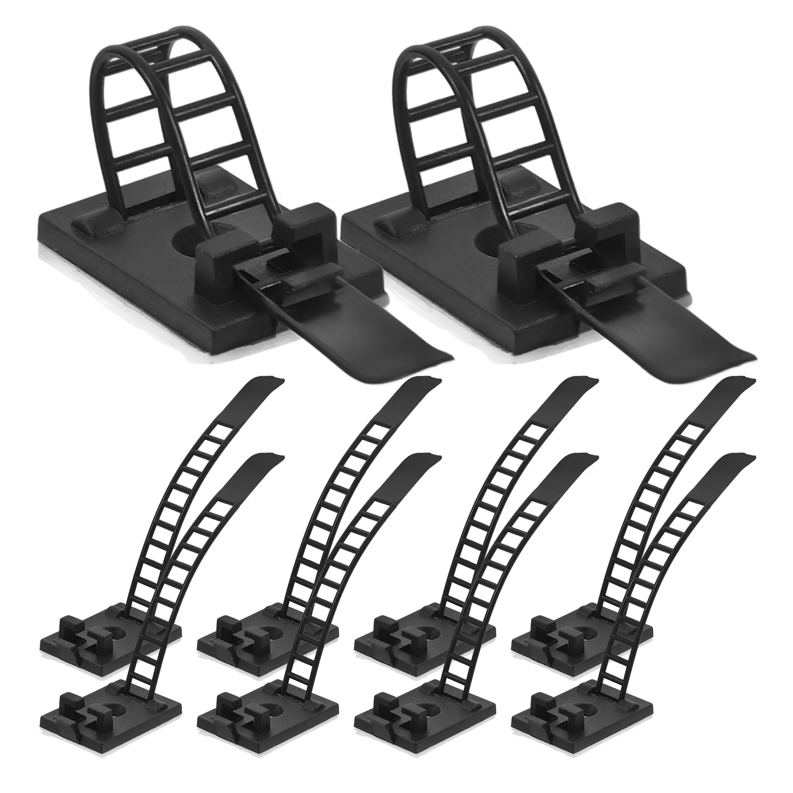 

100pcs Cable Ties Zip Straps Adjustable Organizer Black Wire Management Desk Tidy Cord Holder Nylon Tie Wraps