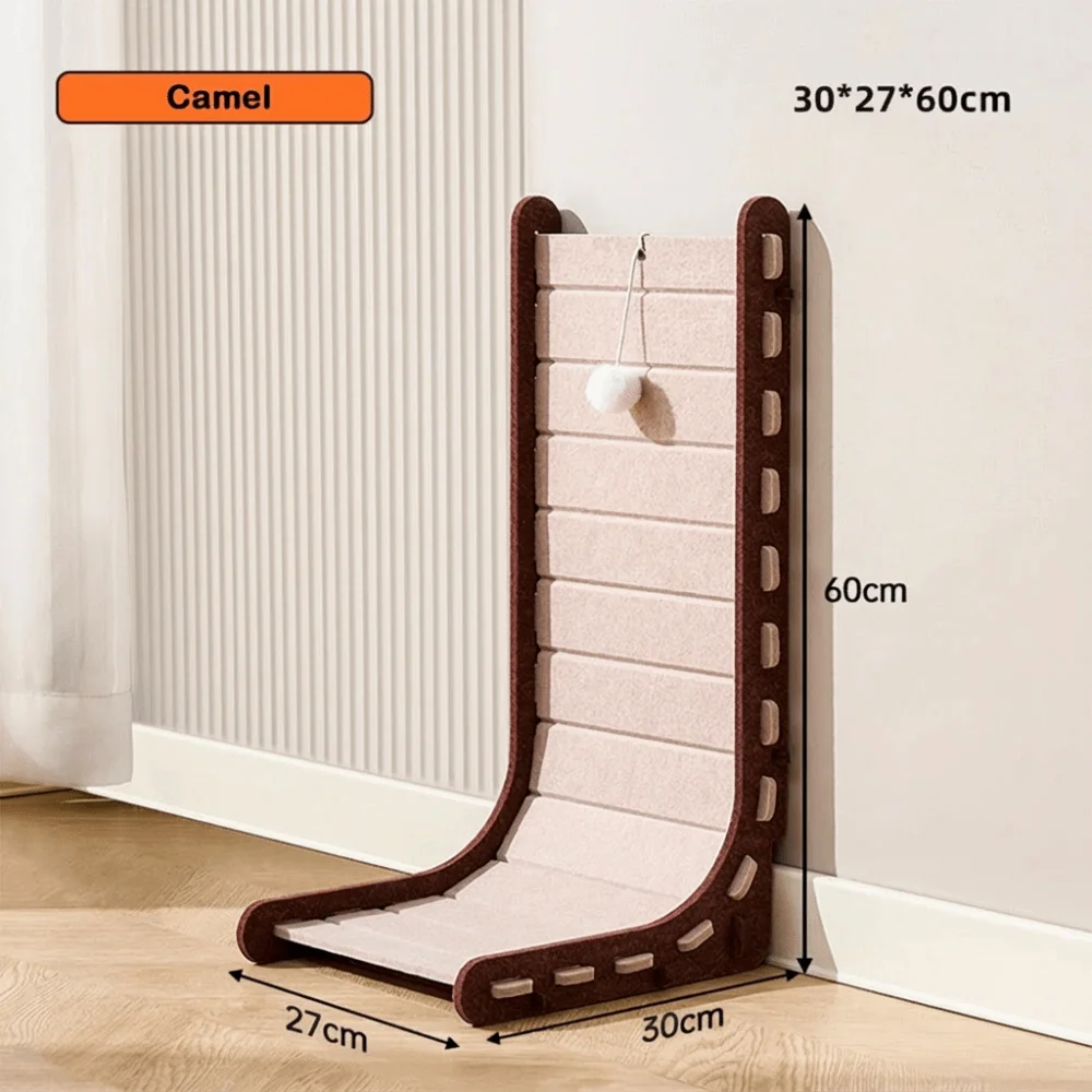 

Вертикальная кошачья лежанка-кратка L-образной формы из фетра, износостойкая, с интегрированным домиком, товары для кошек