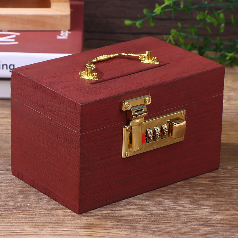 Hucha de madera con candado - caja de ahorros decorativa_voghion.com
