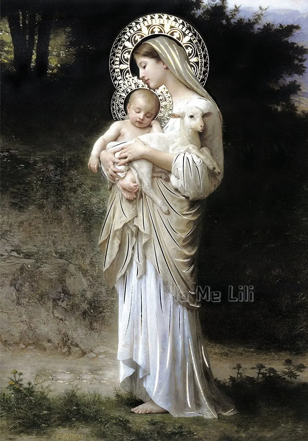 Innocence Virgin Mary Religious Wall Art Print Poster