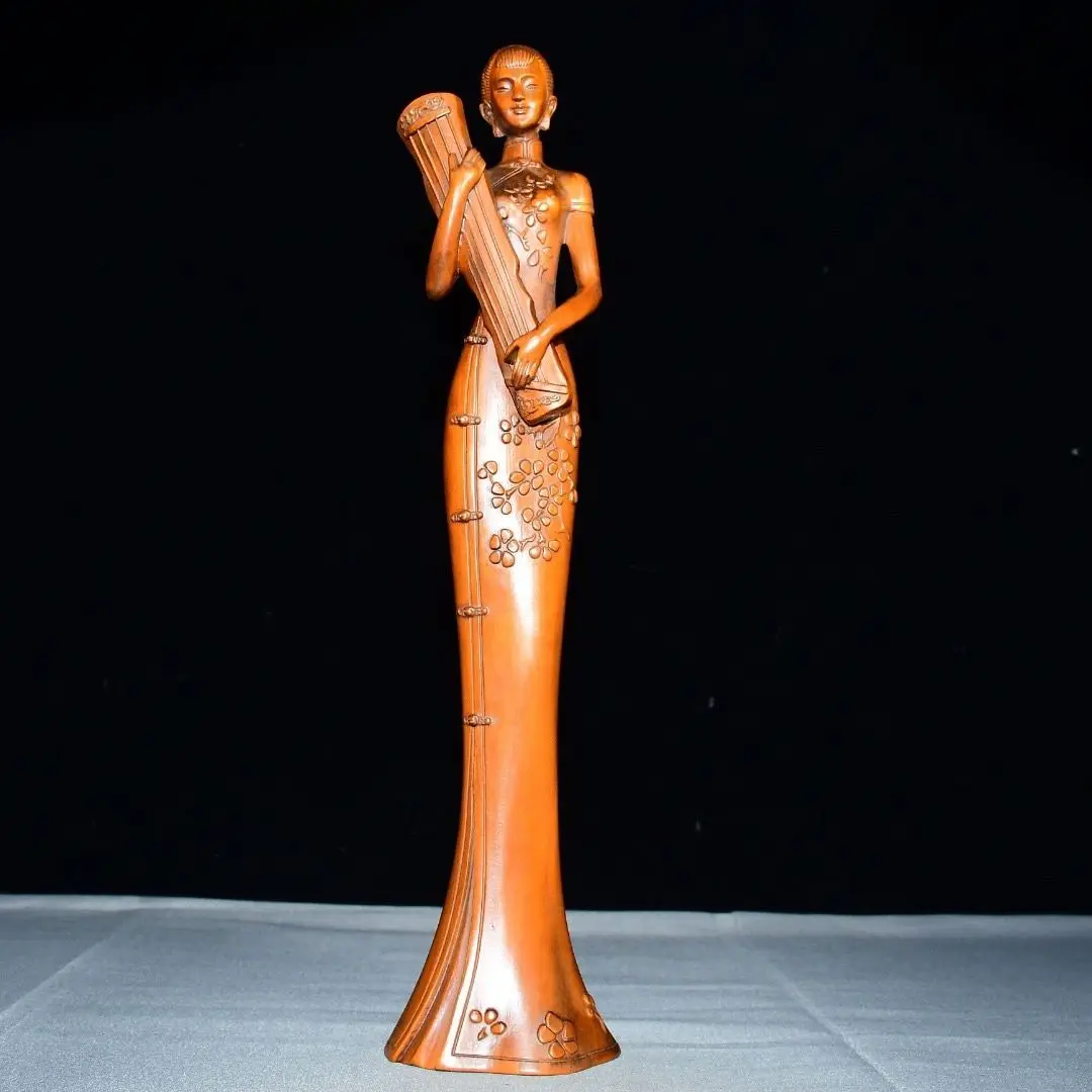 Beauty holding a piano Statue Figurine Desktop Ornaments Home Decoration Crafts Tea Pet Decor