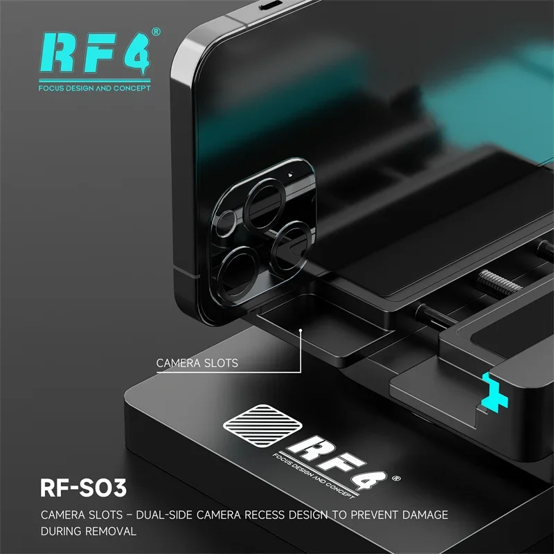 RF4 RF-SO3 Universal LCD Screen Remover Tool for Mobile Phones Tablets with Camera Protection Slot Screen Disassembly Clamp