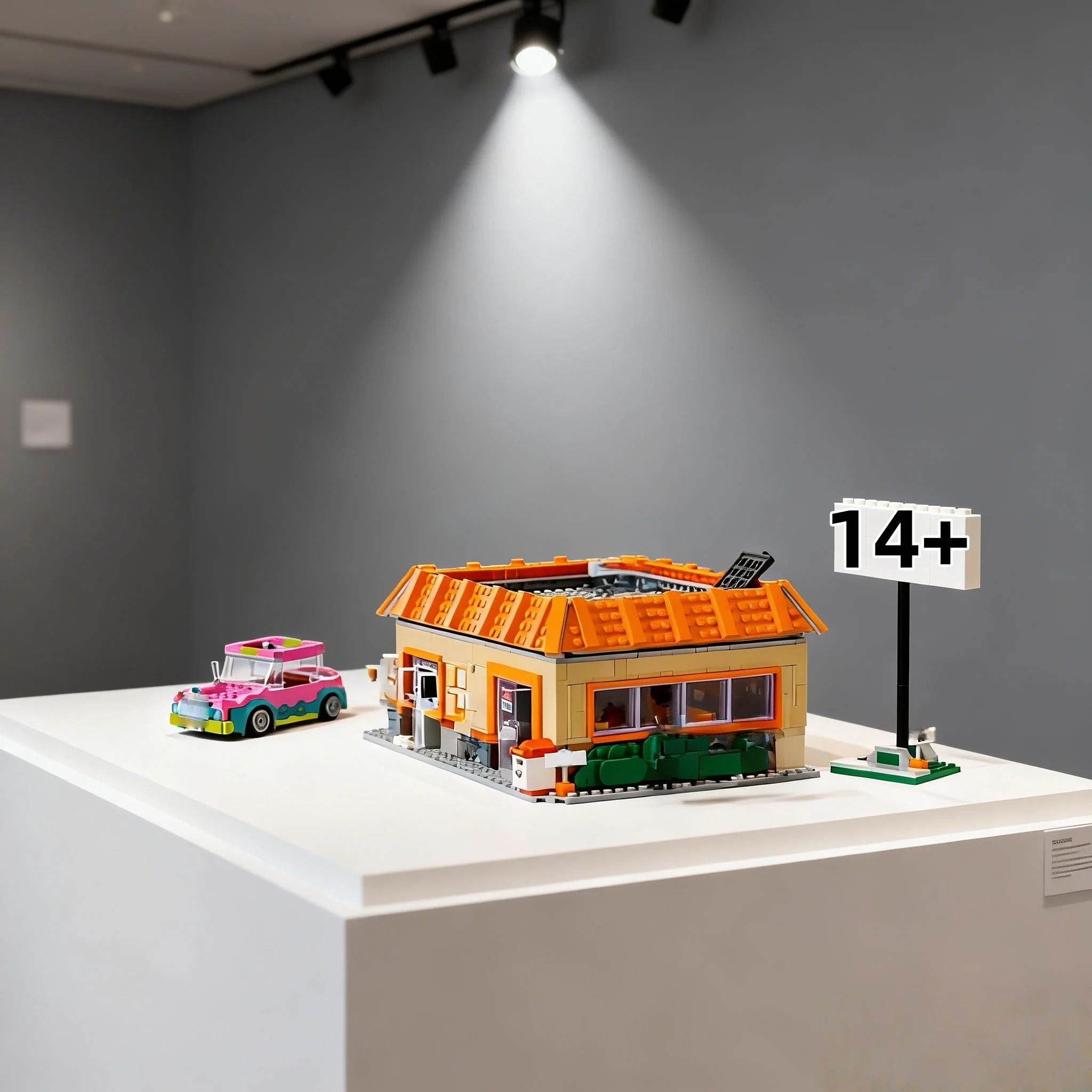 

2026 new retro street view burger shop building blocks adult difficult DIY assembly particle toys handmade decompression desktop