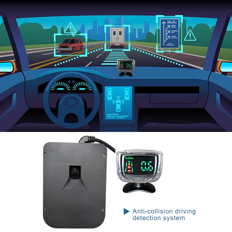 

AlwayCare AWJ301 Enterprise-grade Anti-Collision Warning System Lane Departure Sensor Vehicle Car Collision Avoidance Car Alarms