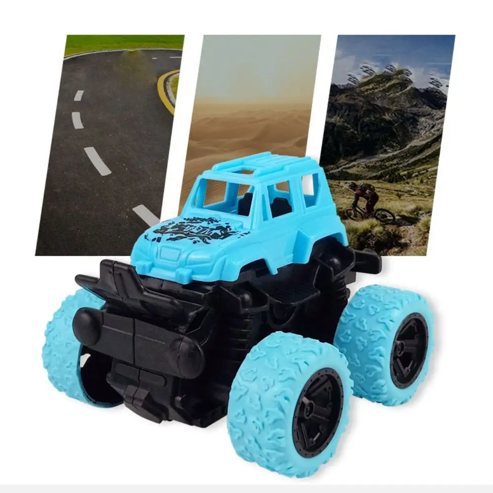 Pull Back Four-wheel Drive Stunt Car Rotated With 360° ABS Material Graffiti Off-road Vehicle Inertial Rotation 9 Styles