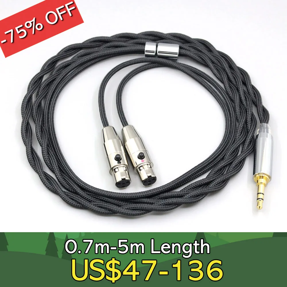 

Nylon 99% Pure Silver Palladium Graphene Gold Shield Cable For HEDD Air Motion Transformer HEDDphone ONE LN008313