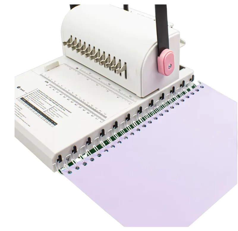 آلة تجليد المشط اليدوي للأطفال والمكاتب آلة ثقب شفرة السكين ذات 12 فتحة DIY دفتر الملاحظات