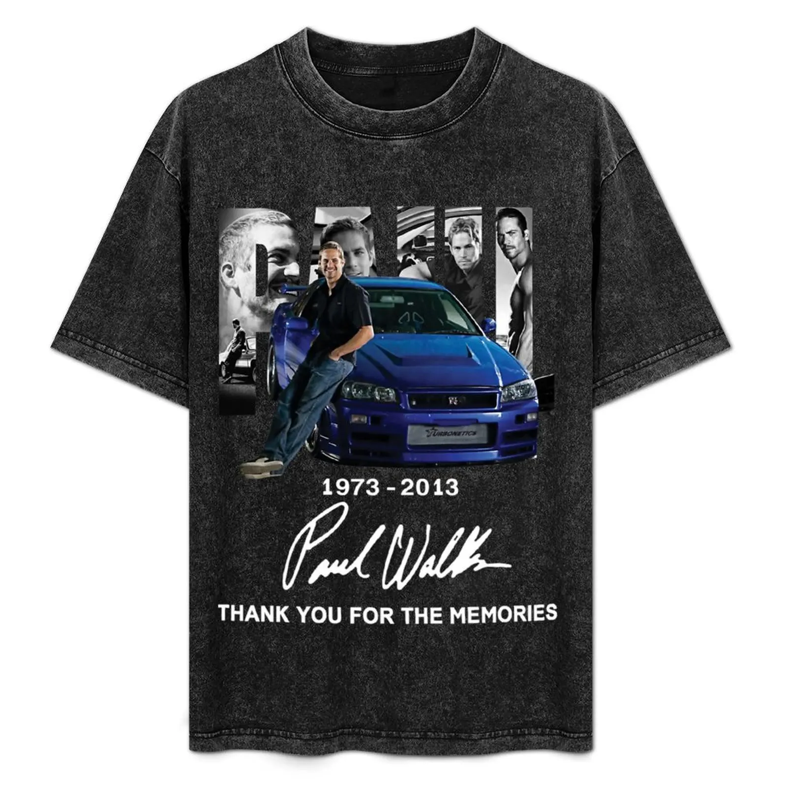 

Páúl Wálkér Thank You For The Memories T-Shirt Plus Size Solid Color T-Shirt