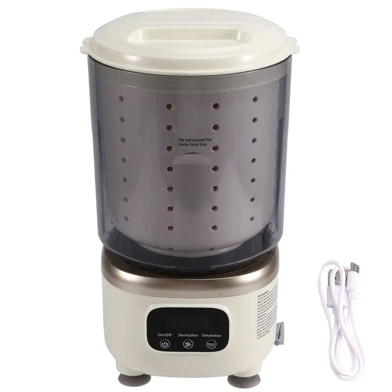 FORC-USB Charging Portable Mini Automatic Washing Machine Can Dehydrate Without Assembly Needed, No Plug Required