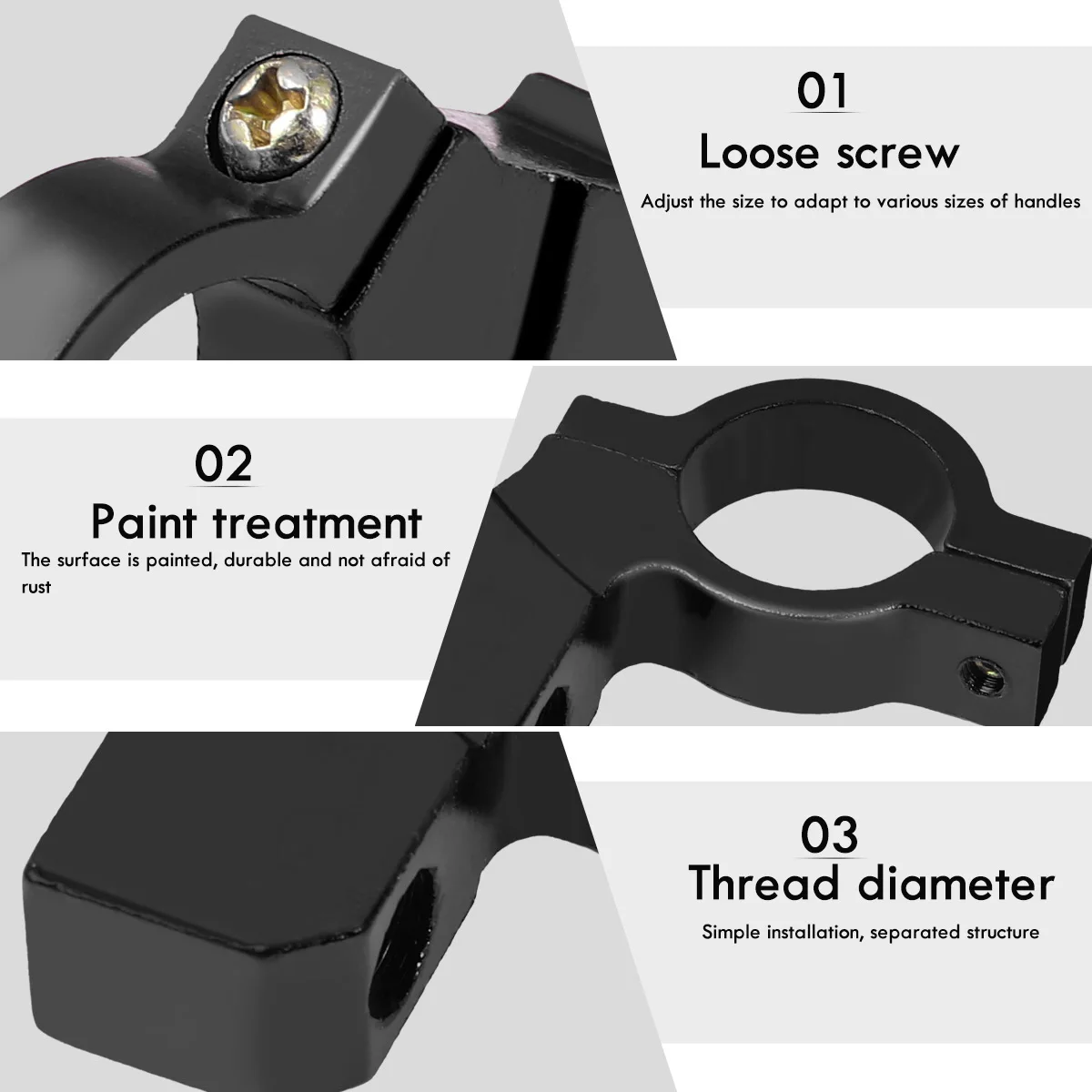 

4pcs Electromobile Rearview Mirror Stand Durable Aluminum Alloy Easy Install Colorful Design Car Supply Universal Bracket Shelf