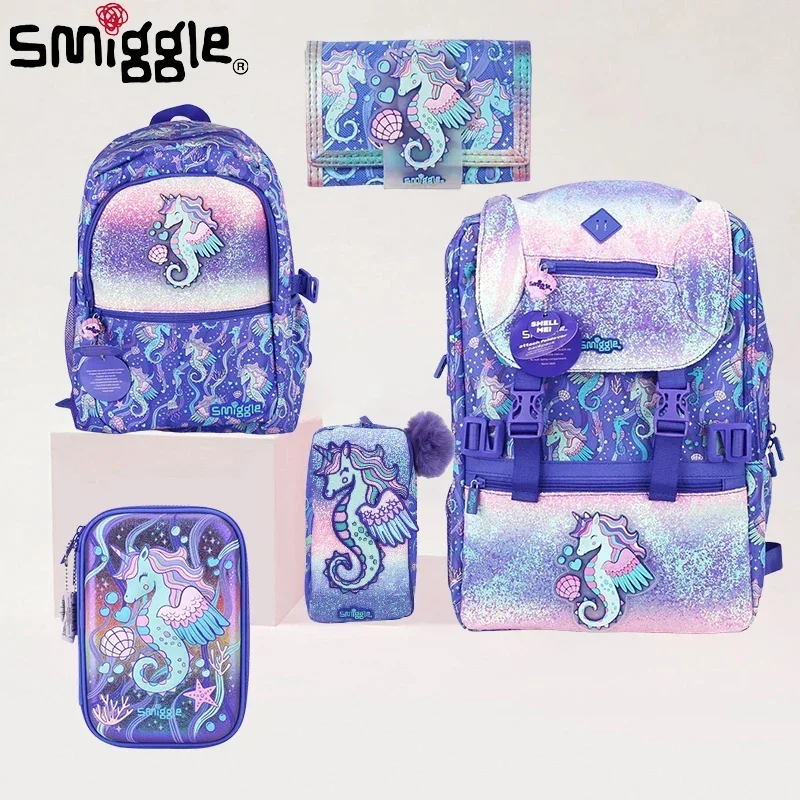 

Оригинальные австралийские канцелярские принадлежности Smiggle для детей, школьная сумка, сумка для карандашей, кошелек, рюкзак почтальона, аниме рюкзак, подарок