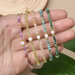 3MM Peridot Citrine Turquoise and Moonstone Nature stone Bracelet Suitable For Men And Women Daily Wear Holiday Gift Jewelry