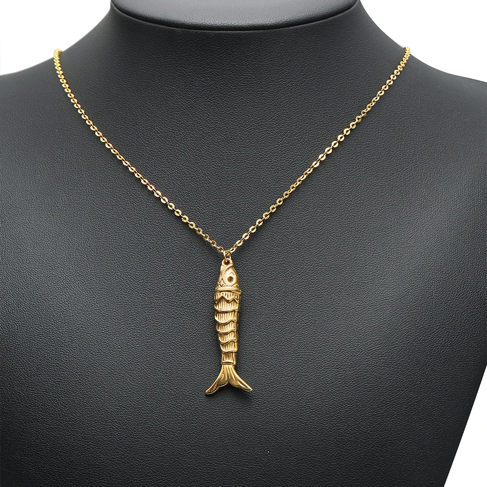 5 Stück Edelstahl-Anhänger in verschiedenen Stilen mit marinen Fischmotiven für DIY-Schmuck, Halsketten, Anhänger, Ohrringe, Armbänder – Detail 4