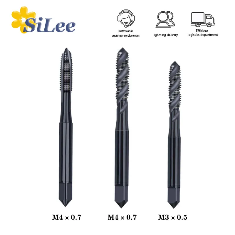 

1pcs Spiral Fluted Tap Pointed M3 M4 H2 HSSE Screw tap with cobalt High speed contains cobaltel Spiral Pointed Tap