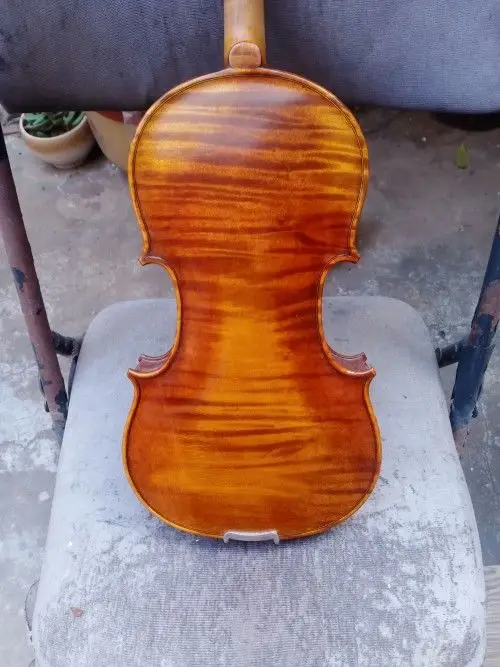 

Handmade solid wood whole board violin learning and grading 4/4 natural tiger pattern violin professional grade high-end