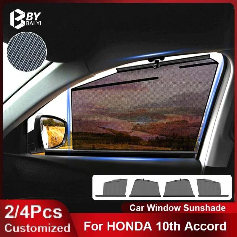 For HONDA 10th Accord 2018-2022 Car Lifting Window Sunshade Auto Lifting Sun Shades Customizable Front Rear Windshield Protect