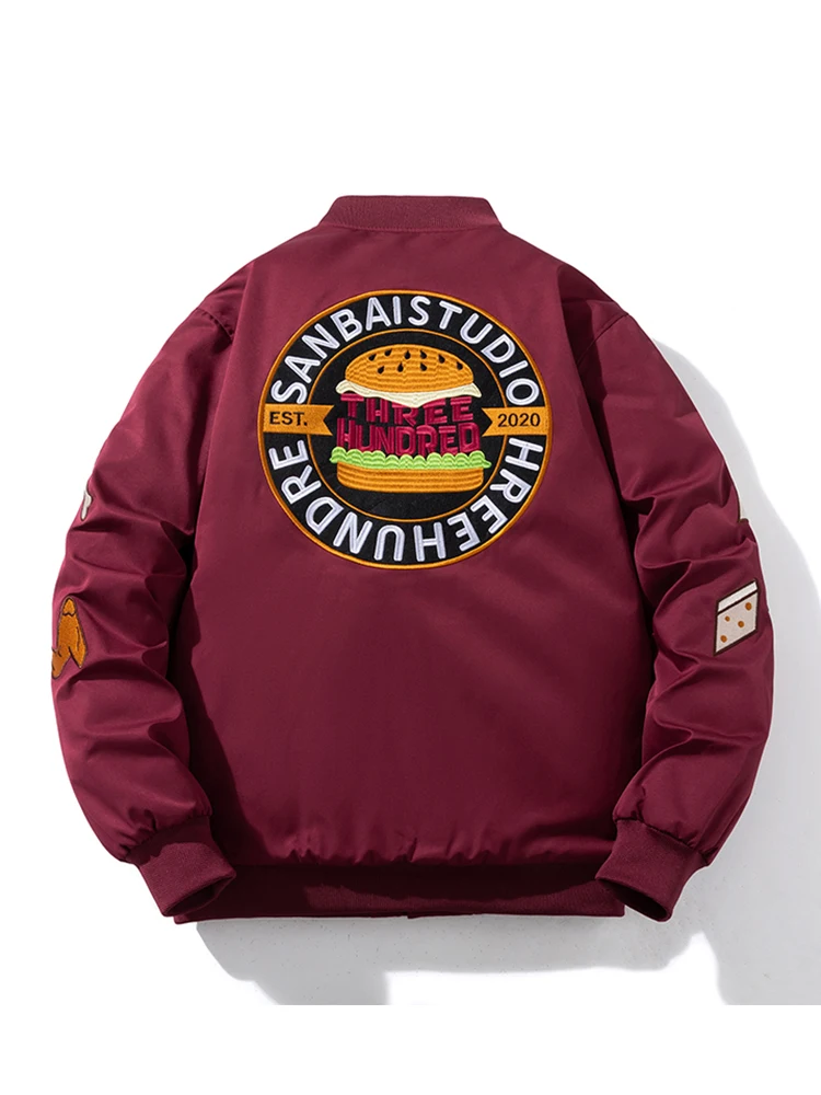 

Retro American Embroidered Jaet Men's Loose Thiened Baseball Cotton Coat Autumn Winter Faion Brand Couple's Jaet