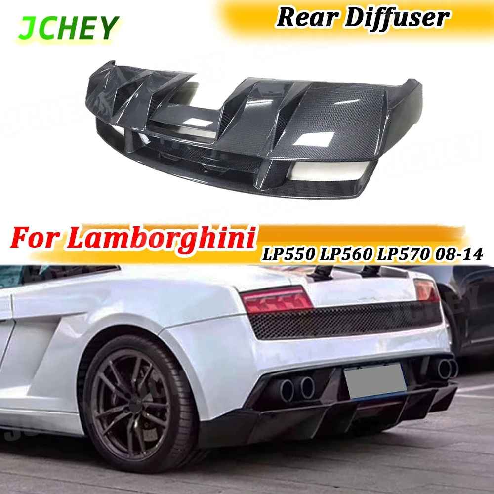 

JCHEY Carbon Fiber FRP Rear Bumper Extension for Lamborghini LP550 LP560 LP570 2008-2014 Body Kits Car Rear Lip Diffuser