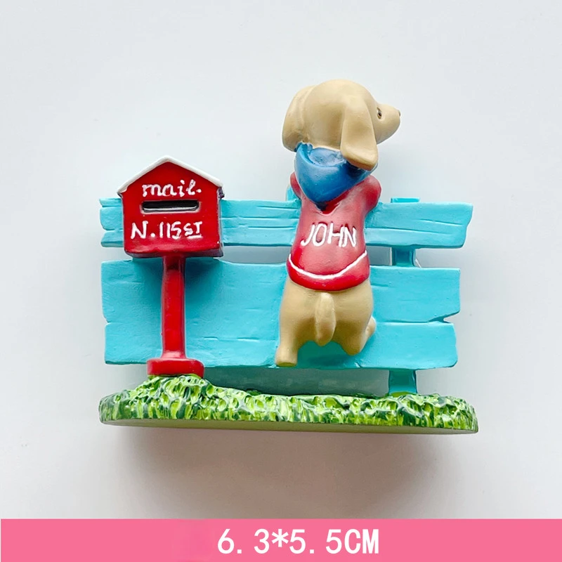 Kawaii Korean Style Dog Fridge Magnets Wedding Gifts Home Decor Fridge Stickers Children Toys Festival Gifts Blackboard Stickers