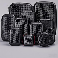 Protable Eva Multi-functional Storage Box For Headphone  Data Cable Hard Disk Storage Bag EVA Square Zipper Bag