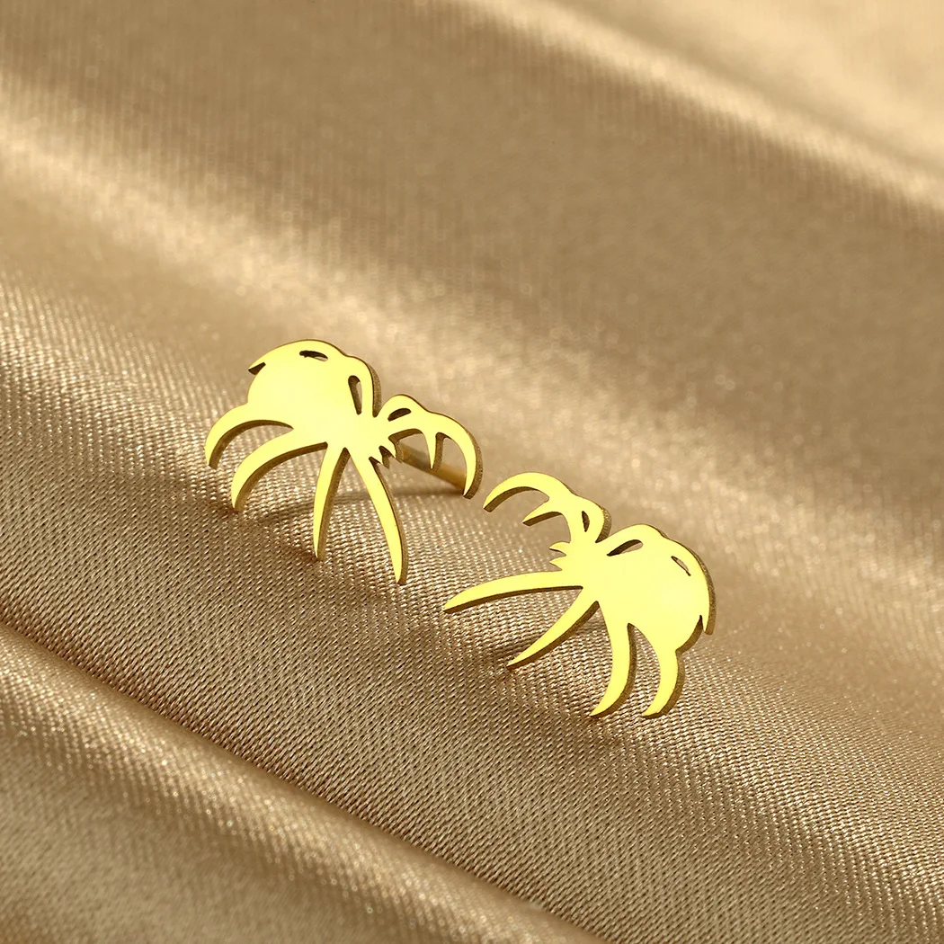 Shuangshuo 1 زوج القوطية الشرير الفولاذ المقاوم للصدأ العنكبوت أقراط هالوين مرعبة العنكبوت وأقراط المرأة اكسسوارات هدية