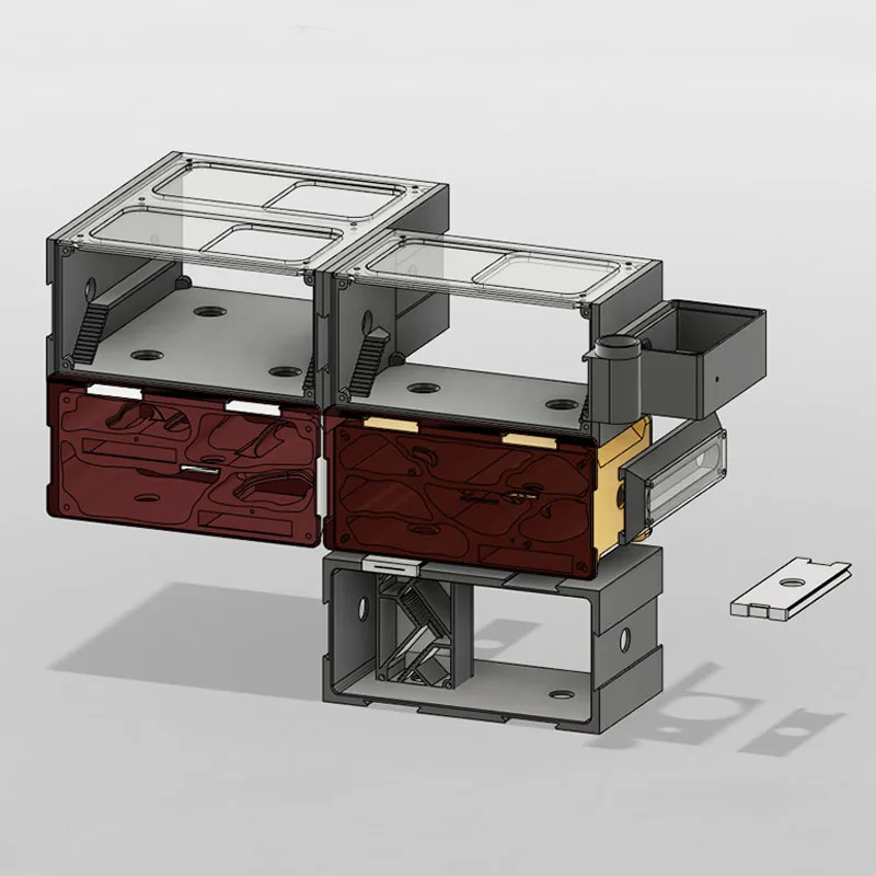 3D Print Ant Farm with Unlimited Splices in any orientation Ant Nest with Hunting Area Anthill Workshop Ant House Insect Box