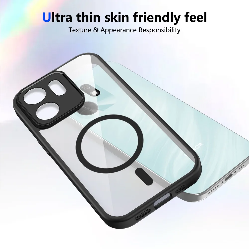 Coque de téléphone magnétique pour charge sans fil For Honor X8d X9d X7d X6d X5d Plus X8c X7c X6c X5c Plus Magic8 Lite