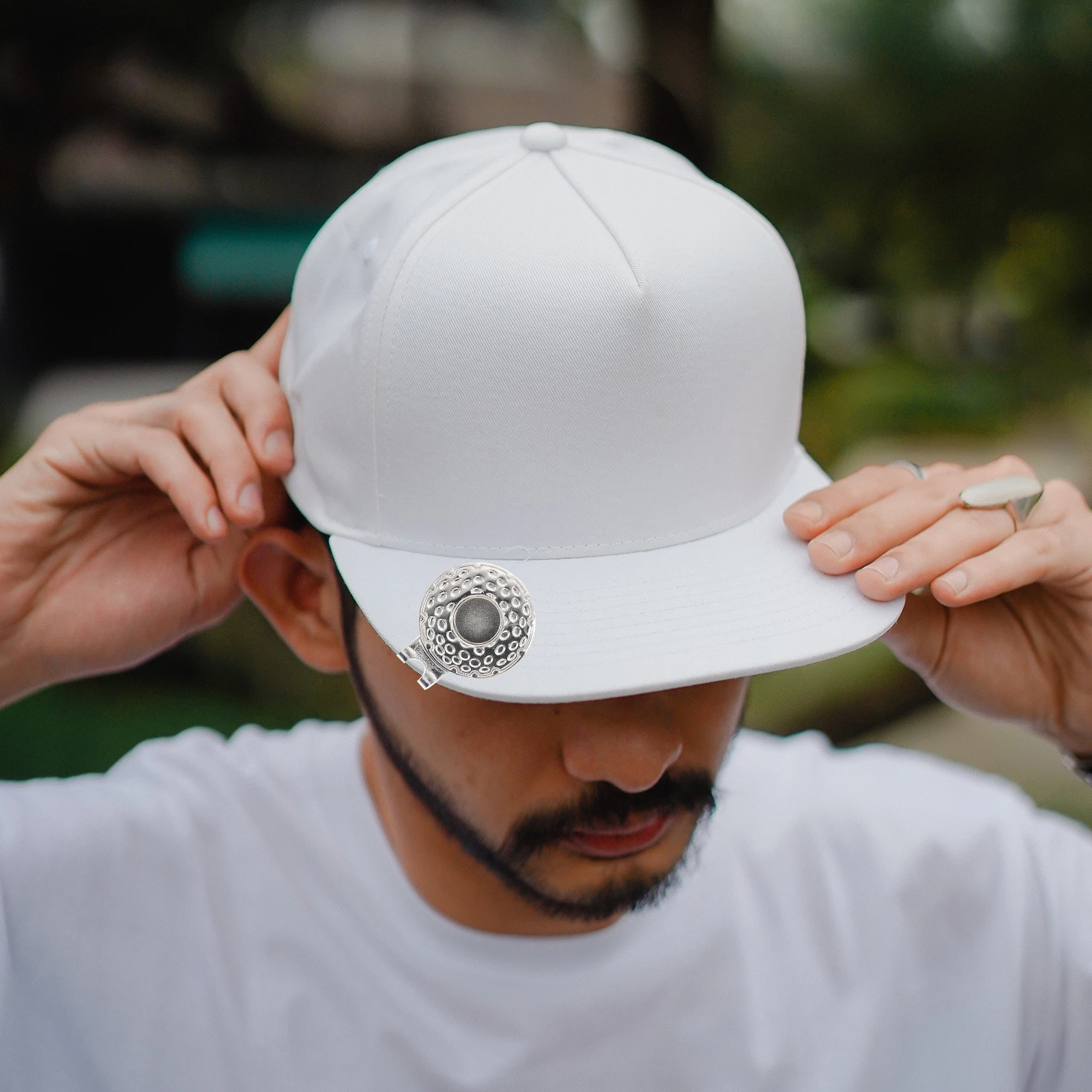 

4 Golf Hat Clips Ball Markers Zinc Alloy Lightweight Durable Design For Hats Visors Gifts Lovers Clubs Golfs Accessories