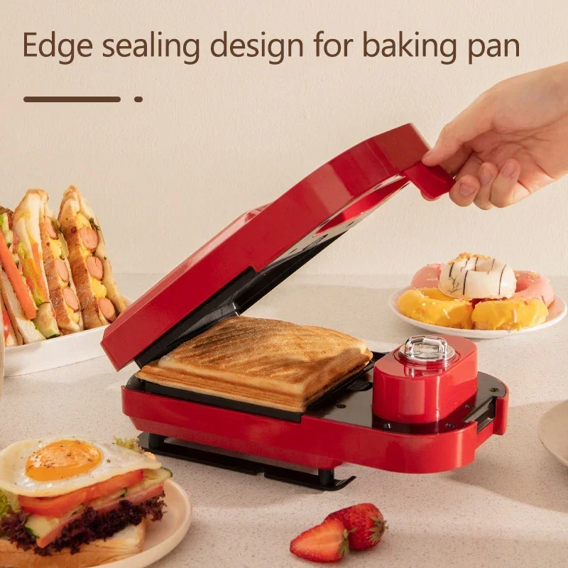 220V Electric Sandwich Maker Breakfast Machine Multi-baker Toaster Baking  Waffle Maker Takoyaki Toast Pressure Toaster